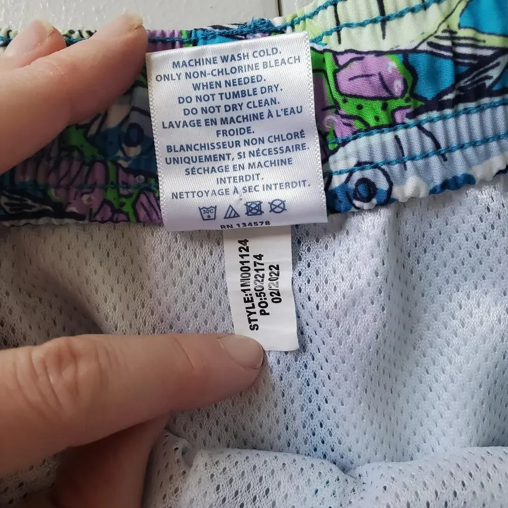 Vineyard Vines Shorts Mens Medium Blue Fish Swim Trunks Board Shorts